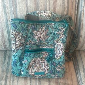 Vera Bradley Floral Quilted Shoulder Bag - Teal